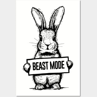 Bunny Beast Mode Posters and Art